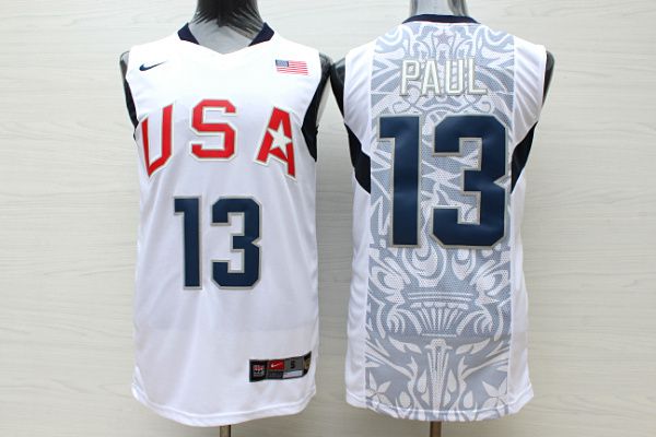 Men USA #13 Paul White Stitched Nike NBA Jersey